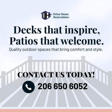 Decks and patio street banner