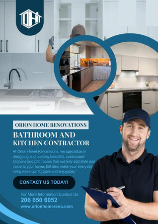 Kitchen and Bathroom remodel flyer